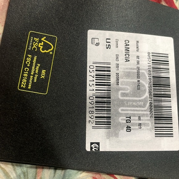 New MONCLER X PALM ANGELS  tropical print long over shirt dress size 40 - Picture 7 of 7